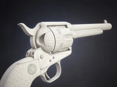 Colt Single Action Army - Peacemaker Low-poly 3D model