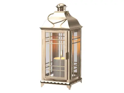 Candle Lantern Golden 3D model
