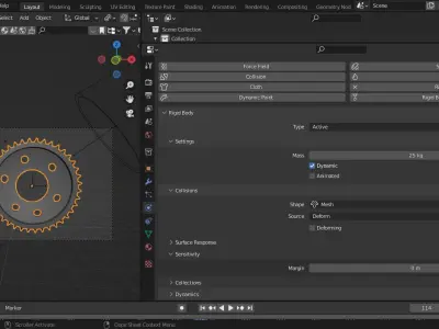 Throated Worm 3d FULLY RIGED with Rigid Body Low-poly 3D model