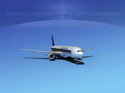 Boeing 777-300 Singapore Airlines 3D model