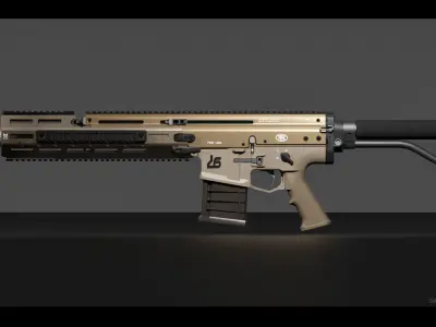 Custom FN SCAR-H Mk17 3D model