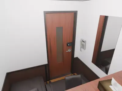 Internet cafe pair room 3D model