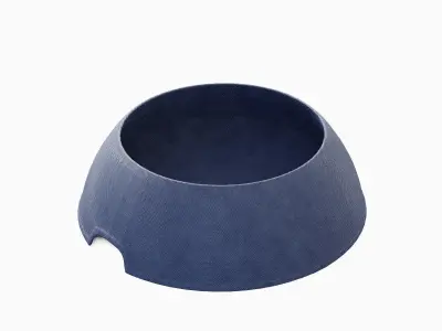 Plastic Dog Bowl A 03 Low-poly 3D model