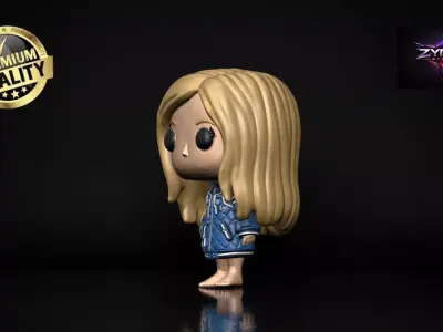 Pragmata Girl Funko STL Diana Character Figure 3D Print Model 3D print model