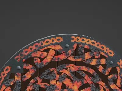 Viking Shield - Muspelheim 3D model