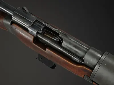 PBR De Lisle Carbine Low-poly 3D model