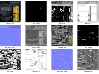 Turret Rocket launch Low-poly 3D model