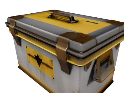 Dented Steel Ammunition Box 3D model