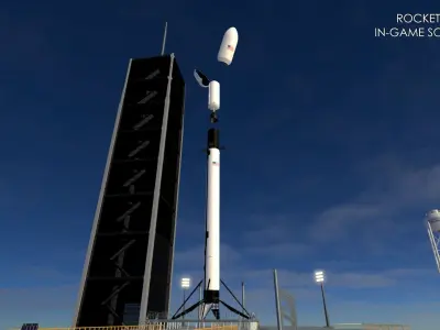 SpaceX Falcon 9 - Block 5 - Rocket Free low-poly 3D model