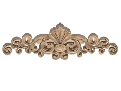 Cartouche-002 decorative moldings - ornate scroll design 3D model