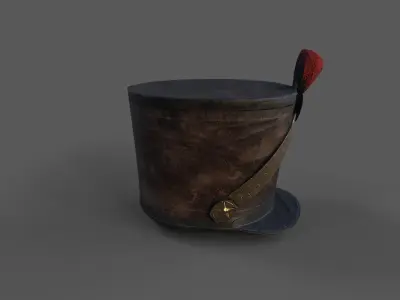 Shako Napoleonic hat Low-poly 3D model
