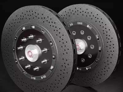 Car Brake Disc Type Three 3D model