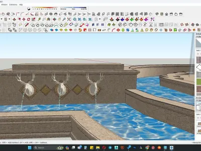 CLassical monument fountain 3d model 3D model