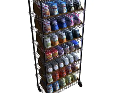 Tall Metal Metro Rack 3D model