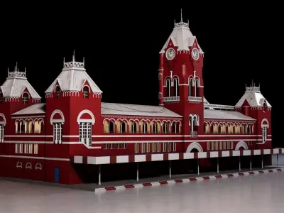Chennai Central Railway Station - 3D Model 3D model