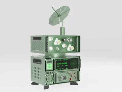 MILITARY RADIO STATION 3D model