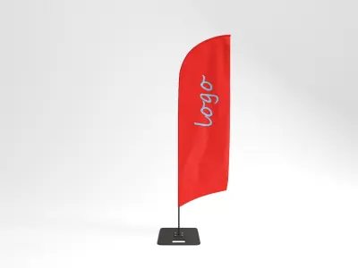 Beach Flag Medium 3D model
