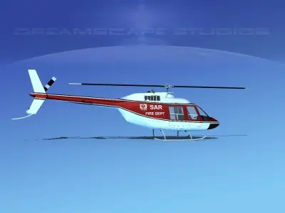Bell 206 Fire Department 3D model