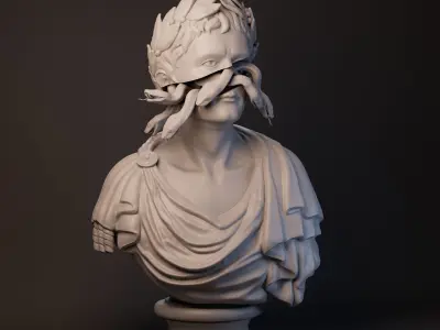 Caesar Augustus Printable Bust 3D print model