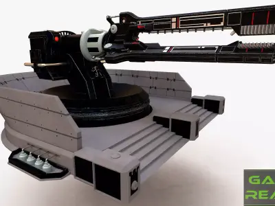 Turret rocket launcher Low-poly 3D model