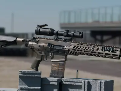 xm7 with 2 butts Low-poly 3D model