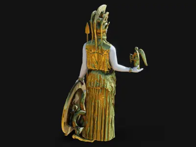 Statue of Athena Parthenos Low-poly 3D model