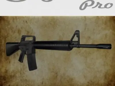 M-16 low-po Low-poly 3D model