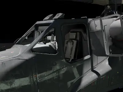 Ka-50-Black-Shark military helicopter Low-poly 3D model