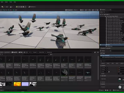 Asian Koel Cuckoo Bird Low-poly 3D model