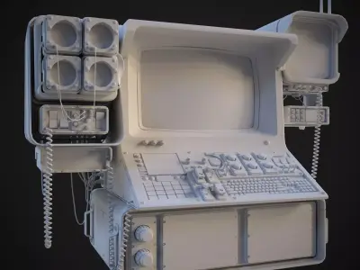 SCI FI RADAR COMPUTER 3D print model