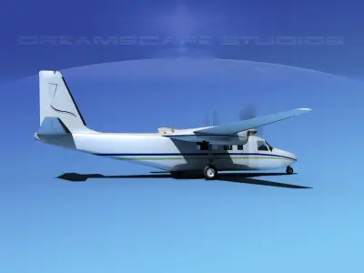 Rockwell Turbo Commander 690 V06 3D model