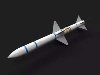 aim7 sparrow air to air missile Low-poly 3D model