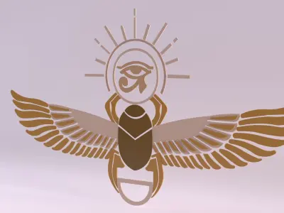 Egyptian Symbols - 012 Low-poly 3D model