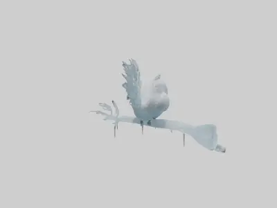 Ice Bird Model Low-poly 3D model