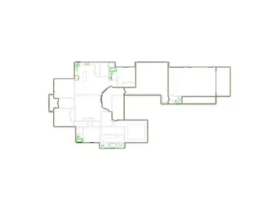 Detailed Exterior Sketch by Interior - 4001-4500 SF - Xactimate 3D model