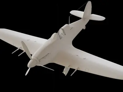 Hawker hurricane MK2 3D model