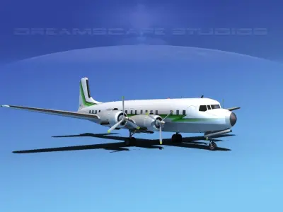 Douglas DC-7B Corporate 2 3D model