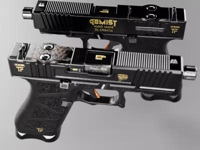 Glock Gemist MK2 Handgun Low-poly 3D model