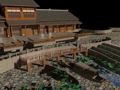 Chinese ancient palace 3D model