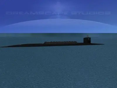 Ohio Class USS Nebraska SSBN-739 3D model