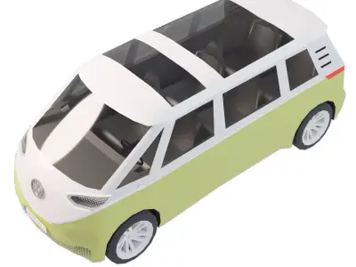 Volkswagen ID Buzz Low-poly 3D model