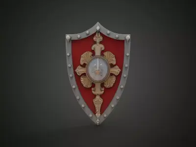 medieval shield 3D print model