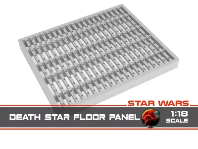 Death Star floor panel 1-18 scale Kenner Hasbro Free 3D print model