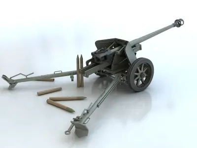 Pak 40 3D model