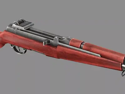 M1 Garand Rifle C127H Mauser Low-poly 3D Model Low-poly 3D model