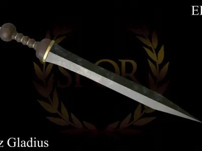 Roman Legionary Sword Gladius Low-poly 3D model