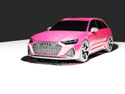 AUDI R8 Low-poly 3D model