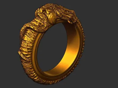 Facehugger ring 3D print model