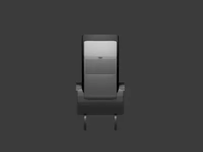 Economy Class Airplane Seat 3D model