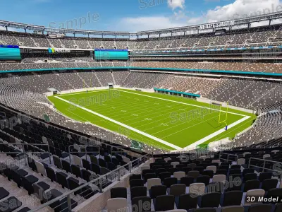 MetLife Stadium - New Jersey USA Low-poly 3D model